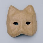 Мини маска от папие маше, котка, 8,5 x 7,5 x 2 cm