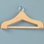 Миниатюра, дървена закачалка за дрехи, 5 cm, 4 бр.