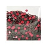 Мозаечни плочки Glitter, стъкло, 10x10x4 mm, 1070 бр., червени