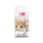Мозаечни плочки MosaixSoft, стъкло, 10x10x4 mm, 200 бр., светло кафяви
