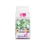 Мозаечни плочки MosaixSoft, стъкло, 10x10x4 mm, 200 бр., светло зелени