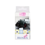 Мозаечни плочки MosaixSoft, стъкло, 15x15x4 mm, 90 бр., черни