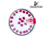 Перла многостенна Swarovski, 4 mm, 25 бр., фуксия