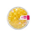 Перли, многостенни, преливащи цветове, 6 mm, 50 бр., светъл топаз