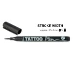 Писец за татуировки Tattoo Pen, връх четка, черен