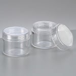 Пластмасова кутия, кръгла, с капачка на винт, ф 3,9 cm x 3,3 cm, прозрачна