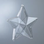Пластмасова звезда, прозрачна, 140 mm