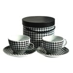 Cappuccino Cup Set GB Houndstooth