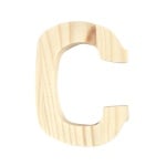 Буква декоративна RicoDesign, "C", натурално дърво, 8 cm