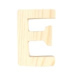 Буква декоративна RicoDesign, "E", натурално дърво, 8 cm