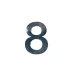 Декоративен символ RicoDesign, "8", SILVER, 32/23 mm