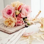 Роза, Dior rose, ø 15 mm, златна