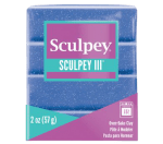Глина Sculpey III, 57g, Blue Glitter