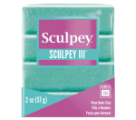 Глина Sculpey III, 57g, Turquoise Glitter