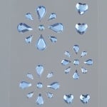 Самозалепващи се кристали, Tropfen Mix, 31 бр., сини