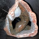 Сапунен камък за изработка на амулет с отвор, 5 cm, бял