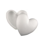 Сърце 1/2 от стиропор, бял, 150 mm
