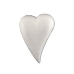 Сърце-пръстен от стиропор, бял, 200 mm