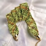 Сплетен шнур, сатен, 1,0 mm / 6 m, светло зелен