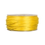 Сплетен шнур, сатен, 2 mm, 50 м. ролка, светло жълт