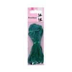 Сплетен шнур, сатен, 2 mm / 6 m,  тъмно зелен