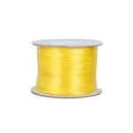 Сплетен шнур, сатен,1 mm, 50 м. ролка, жълт