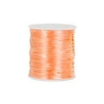 Сплетен шнур, сатен,1 mm, 50 м. ролка, оранжев