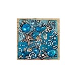Стъклени камъчета, Glas-Nuggets, 18-20 mm, 100 g / 20-30 бр., преливащи цветове, сини