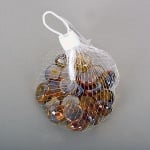 Стъклени камъчета, Glas-Nuggets, 18-20 mm, 100 g / 20-30 бр., преливащи цветове, топаз