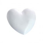 Сърце с плосък гръб от стиропор, бял, 300 mm