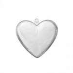 Сърце от пластмаса, H 100 mm, прозрачна