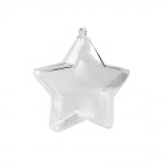 Звезда от пластмаса, 80х36 mm, прозрачна
