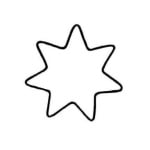 Телена форма за украсяване, 14 cm, звезда