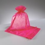Торбичка от органза, 12,5 x 17 cm, розово