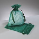 Торбичка от органза, 12,5 x 17 cm, тъмно зелено