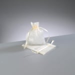 Торбичка от органза, 7,5 x 10 cm, кремава