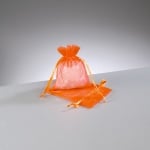 Торбичка от органза, 7,5 x 10 cm, оранжева