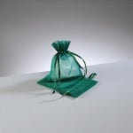 Торбичка от органза, 7,5 x 10 cm, тъмно зелено