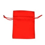 Торбичка подаръчна сатен, 9 x 12 cm, червена