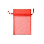 Торбичка подаръчна шифон, 12 x 17 cm, червена