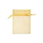 Торбичка подаръчна шифон, 12 x 17 cm, слънчево жълта