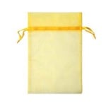 Торбичка подаръчна шифон, 15 X 24 cm, лимонено жълта