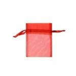 Торбичка подаръчна шифон, 9 x 12 cm, червена