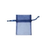 Торбичка подаръчна шифон, 9 x 12 cm, тъмно синя