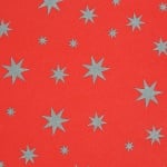 Варио картон, 300 g/m2, 50 x 70 cm, 1л, червен със сребърни звезди