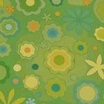 Варио картон, 300 g/m2, 50 x 70 cm, 1л, зелен на цветя