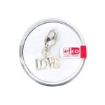 Висулка надпис „LOVE“, закопчалка с шарнир, 6 mm, 1 бр., посребрена