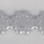 Восъчен декоративен бордюр, Blumen, 240 x 8 mm, сребрист гланц