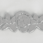 Восъчен декоративен бордюр, Bluten, 10 x 200 mm, 1 бр., сребристо