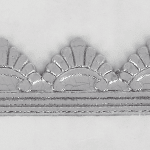 Восъчен декоративен бордюр, Klassisch, 10 x 200 mm, 1 бр., сребристо